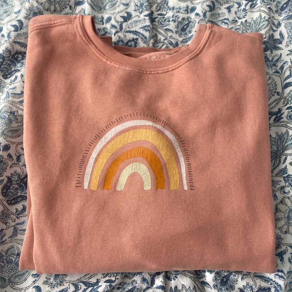 Orange Rainbow Crewneck